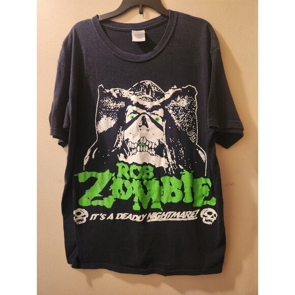 Rob Zombie It's A Deadly Nightmare Y2K Concert Shirt Medium - Picture 1 of 4